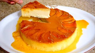 Flan de durazno cremosito sin horno flan flannapolitano [upl. by Kilby327]