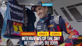 Interview of the day presented by Aramco  Stage 8  Dakar2024 [upl. by Erminie]