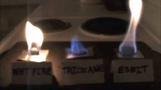 Solid Fuel Test WetFire vs Esbit vs Trioxane [upl. by Berkman139]