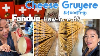 Famous FONDUE CHEESE GRUYERE FABRIC SWITZERLAND [upl. by Awahsoj]