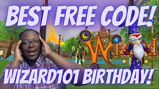 🎁 BEST FREE CODE EVER Wizard101 15 Year Anniversary Celebration [upl. by Ayekat]