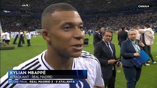 Mbappe  CA CHANGE DU PSG JAI DEJA UN THROPHEE EUROPEEN AVEC LE REAL  REAL MADRID 20 ATALANTA [upl. by Ehsiom540]