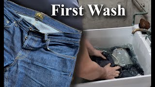 How to Wash Raw Denim Jeans  Brave Star 6 month update  First Wash Part 1 [upl. by Seabury]