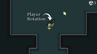 How to rotate player around mouse cursor tutorial  rotation in unity2d tutorial  Learn UNITY amp C [upl. by Eiveneg]