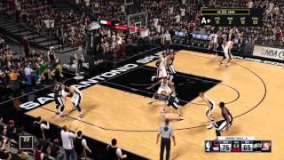 Spurs vs Heat Game 7 Finals Last 2 mins NBA 2K16 [upl. by Rose]