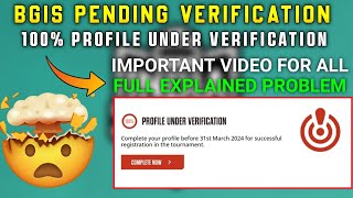 BGIS 100 PENDING VERIFICATION PROBLEM TODAY  BGIS PENDING VERIFICATION PROBLEM [upl. by Nnylear]