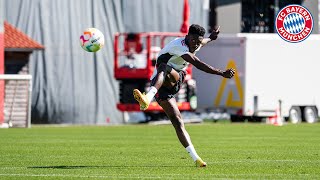 Davies hits top bins Mané in handstand  Best of FC Bayern Training in August [upl. by Hermie]