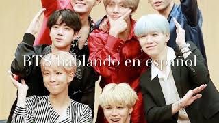 BTS hablando en español Parte 1 [upl. by Maxie]