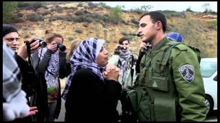 Villagers from AlWalaja walk on settlers road during demo 18112011 [upl. by Anigriv]