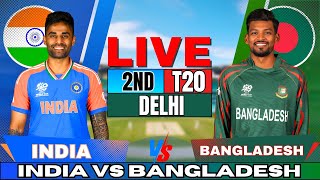 🔴 Live India vs Bangladesh 2nd T20 Live Match Score amp Commentary  IND vs BAN Live match Today [upl. by Einahets]