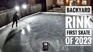 Backyard Rink  First Skate of 2023 [upl. by Maud]