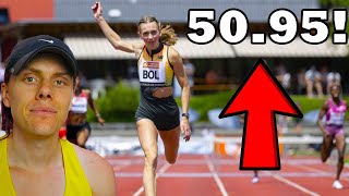 Femke Bol 5095 400m Hurdles Reaction [upl. by Huntington]