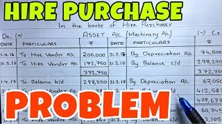 3 Hire Purchase System  Problem 1 By Saheb Academy [upl. by Yahc608]