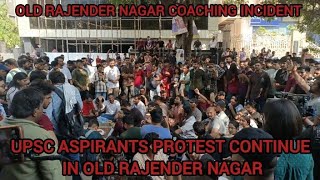 Delhi Coaching News  Old Rajinder Nagar Coaching Centre Insident  Students Hold protests [upl. by Yendor]