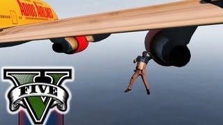 GTA 5 Live Stream  Landing on a Plane FAIL  GTA 5 Missions Cheats [upl. by Zaller]