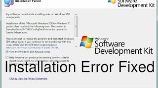 Problem occurred while installing Windows SDK components error fixed [upl. by Asirap]