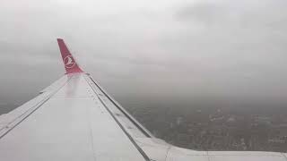 Landing Schiphol Turkish Airlines Storm Eunice boeing 737800 [upl. by Horton]