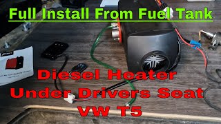 How to Install a Diesel Heater Fuel Tank to under seat T5 Transporter [upl. by Jard409]