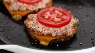 OpenFaced Tuna Melt Sandwich Recipe [upl. by Olaznog]