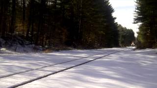 Excited Train Guy finds the Snow Train in Kings NY [upl. by Edorej797]