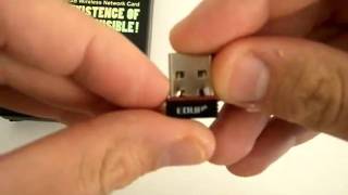 Unboxing Review EDUP Nano USB 80211N 150M Wireless LAN Network Adapter Black [upl. by Oyr]