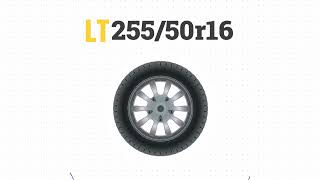 Tire Size 25550r16 in inches [upl. by Zubkoff]