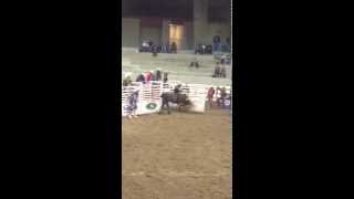 Tristin Mcclain bull riding Ernie Treadway Rodeo Company [upl. by Ittam341]