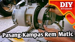 DIY Cara Ganti Kampas Rem Belakang Matic Sendiri  Suzuki Skydrive [upl. by Kendyl]