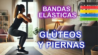 Entrenamiento Completo de Glúteos y Piernas con Bandas Elásticas Rutina en Casa con Música [upl. by Helms726]