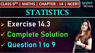 Class 9th Maths  Exercise 143 Q1 to Q9  Chapter 14  Statistics  NCERT [upl. by Thanasi]