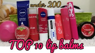 TOP 10 FAVOURITE LIP BALMS 2018 💋 [upl. by Suivatnad]