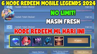 NO LIMIT 6 KODE REDEEM ML TERBARU KODE REDEEM MOBILE LEGENDS KODE REDEEM ML HARI INI AGUSTUS 2024 [upl. by Naujad]