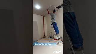 rebaixamento drywall sozinho [upl. by Enortna]