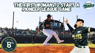 Witnessing HERstory  The First Woman To Start A Pioneer League Game [upl. by Hajin]