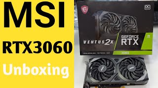 MSI RTX 3060 Unboxing 12GB [upl. by Assilat844]