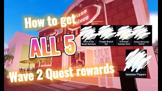 How to do ALL 5 Wave 2 Quests  ROYALE HIGH [upl. by Akirat]