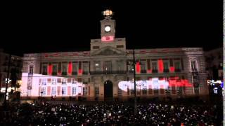 Fin de año en Puerta del Sol Madrid [upl. by Tiat]