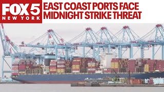 East Coast ports face midnight strike threat [upl. by Briscoe]