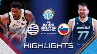 Giannis wins the battle against Luka as Greece 🇬🇷 move on  Highlights  FIBA OQT 2024 Greece [upl. by Burdelle]