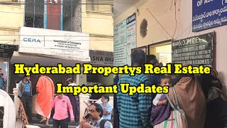 Hyderabad Propertys Real Estate Important Updates [upl. by Osnola]