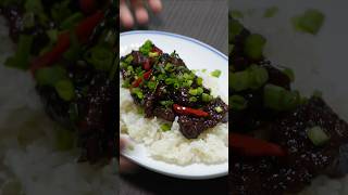 How to Make Mongolian Beef In 10 Minutes EASY American Chinese Food Recipe At Home [upl. by Annawek]