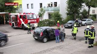 Alkoholisierte PKWLenkerin bei Unfall in Bad Schallerbach mit Fahrzeug überschlagen [upl. by Nylrehc]