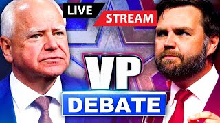 LIVE 2024 Vice Presidential Debate With JD Vance vs Tim Walz WATCH PARTY [upl. by Clarise166]