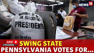 Pennsylvania US Election Results 2024 Live  Voting favours For Trump In Pennsylvania Live  N18G [upl. by Aronel]