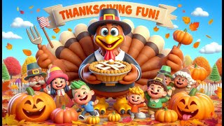 🎉 Thanksgiving FUN Song for Kids 🦃 Sing amp Celebrate with Turkey Family and Friends [upl. by Ellehsar]