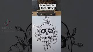 Tattoo Skull Print FINAL art drawing fyp [upl. by Irra170]