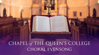 Choral Evensong Live from Queens on Wednesday 23 October 2024 [upl. by Paviour]