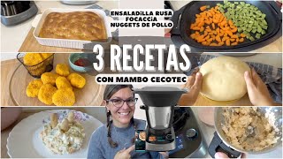 3 Recetas MAMBO CECOTEC FÁCILES  Ensaladilla Rusa Focaccia y Nuggets de Pollo [upl. by Clements]