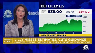 Eli Lilly stock tumbles 10 after drug giant misses estimates and slashes profit guidance [upl. by Alten]