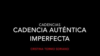 Cadencia Auténtica Imperfecta [upl. by Riva]